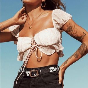 Princess Polly dale crop top